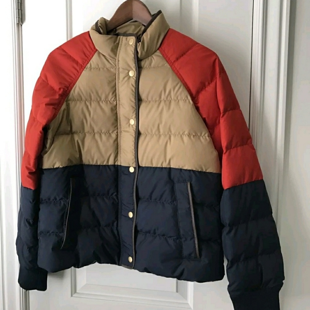 J. Crew Women's Jacket Colorblock Down